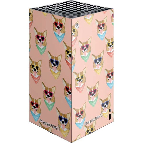Bouffants and Broken Hearts Corgi Love XBox Series X Digital Edition Console Skin